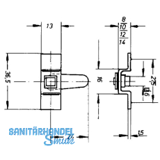 Dorneinreiber zum Anschweien, 14 mm, Stahl verzinkt