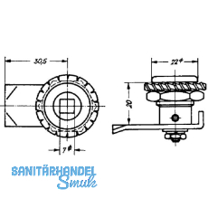 Dorneinreiber zum Einbohren mit Arretierung, Stahl verzinkt