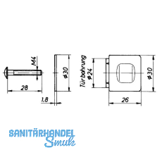 HEKNA MINI METALL SYSTEM 24 Mbelknopf, Zamak chrom matt