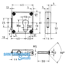 JuNie 7401 Zylinder-Drehstangenschloss fr Profil-Halbzylinder, Zamak