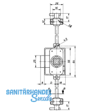 HEKNA ULTRA SYSTEM 24 Drehstangenschloss Dornma 30 mm, Zamak