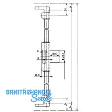 HEKNA OBJEKT UNIVERSAL SYSTEM 24 Drehstangenschloss Dornma 38 mm