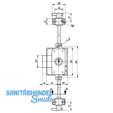 HEKNA ULTRA Drehstangenschloss links, Dornma 30 mm, Zamak
