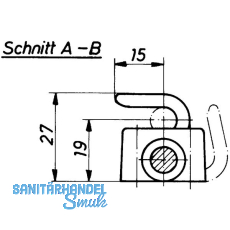HEKNA ULTRA Drehstangenschloss links, Dornma 30 mm, Zamak