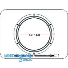 Drehteller Superciak 1 Auen  328 mm, Hhe 15 mm, Metall silberfarbig