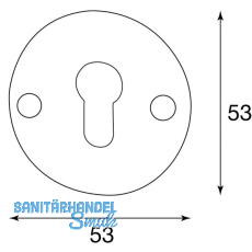 HRTNAGL Drckergt. GRDEN - auf Ros. WC, TS38 - 45, verzinkt/patiniert