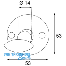 HRTNAGL Drckergt. GRDEN - auf Ros. WC, TS38 - 45, verzinkt/patiniert