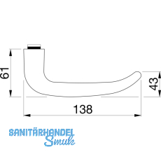 ECO Drckerlochteil D 410 - VK 9 mm, FS, Alu silber eloxiert