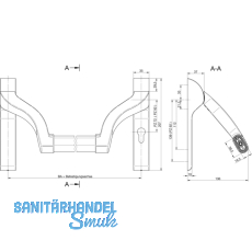 Stangengriff ECO EPN 900 IV Edelstahl PZ 72