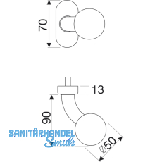 ECO Trknopf K 160, FS, - auf Ros. Edelstahl