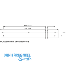 Sturzfutterwinkel fr Gleitschiene B