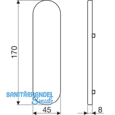Blindschilder ECO rund, Edelstahl