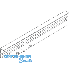 EKU COMBINO 20/35 H FS DoppeL - Laufschiene Alu, eloxiert, gelocht, L - 2500