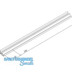 EKU COMBINO/CLIPO H FS Doppelfhrungsschiene Alu, gelocht, L - 2500