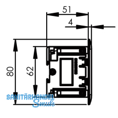 Einbau Steckdosenleiste EVOline Frame Dock Small 3xSchukosteckdose