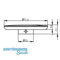 EVOline Port Ersatz Wippdeckel Alufarbig
