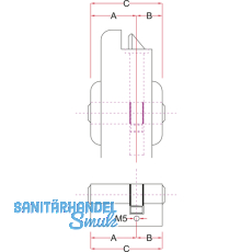 Einbaudoppelzylinder key Tec RPE, Lagerprogramm, 30/35, Messing vernickelt matt