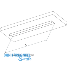 Einbauleuchte Miska Sensor 3,2 Watt, neutralwei L 372mm alu