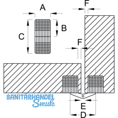 Exakt Einbohr-Scharnier Bohr  12 mm, Holzstrke 17-22 mm, Messing blank
