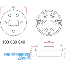 Einhngeverb. KORFU, fix, Zugfest.50KG, Einb. T 10, Einb.-40, KS grau, 1GT=2ST