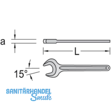 GEDORE Einmaulschlssel DIN 894 27 mm Maulstellung 15