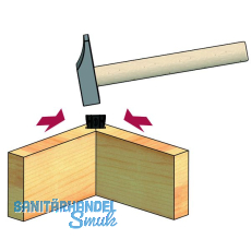 LAMELL Fixo Einschlaglamelle, E20-H, 23x28mm, Strke 4, VPE 80, KS schwarz