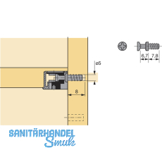 HETTICH VB 35/36 Einschraubdbel+Direktgewinde, Bohr 5, Spannma 6.7