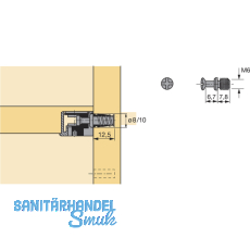 HETTICH VB 35/36 Einschraubdbel+M6 x 7,8 Gewinde, Spannma 6.7