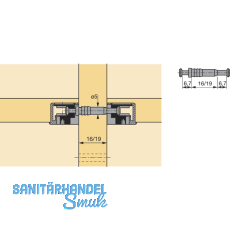 HETTICH VB 35/36 Doppeldbel fr Mittelwand, Bohr 5, Spannma 6.7, Plattenst.19