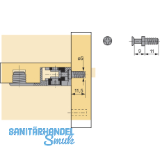 HETTICH VB 18/20/19/21 Einschraubdbel+Direktgewinde, Spannma 9, Bohr 5