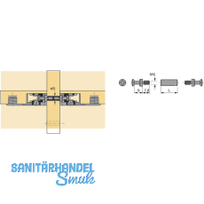 HETTICH VB 18/20/19/21 Einschraubdbel+Gewindehlse 15mm, Spannma 9, Bohr 5