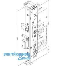 Elektro-Sicherheitsschloss EL 420, DM 35, Stulp 24 x 300 mm, Edelstahl