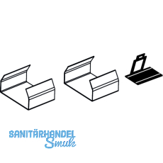 Endkappen- Einbauset zu Aluprofil MEC-2, alufarbig