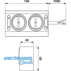 Energie-Box 3 230 V, mit 2 Steckdosen