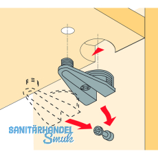 HETTICH VB 19/21 Exzenter-Verbindungsbeschlag, 19-20 mm Fachb, Bohr 30+10