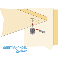 SECOTEC Schrankverbinder Exzenter 25 mm Kunststoff braun/wei SB-8 BL3