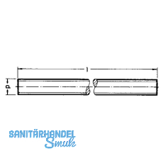 KWS Gewindestifte DIN 976 - M8 X 80 verzinkt - blau