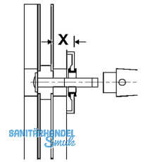 FSB Wechselstift 05 0115,70 mm,VK 9 mm,Ma X =32,5-41,5 mm, Stahl verzinkt