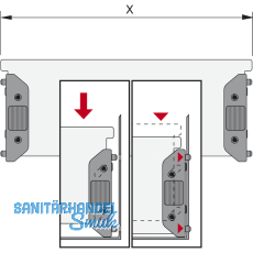 HETTICH SYSTEMA TOP 2000 Fachteiler, Format A5, Ma X 220 mm, Stahl Alu-Finish