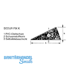 Falzdichtung Sedur- Fix-K, 12 x 7 mm, Kunststoff braun