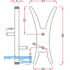 Fachbodenklemme, Bohr  5 mm, Kunststoff natur, VPE 1000 ST