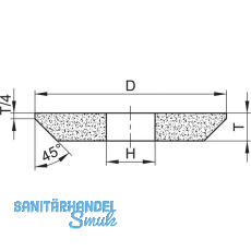 TYROLIT Sgeschrfscheibe Edelkorund 88A Form 1C 200 x10x 32 mm Korn 60
