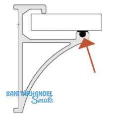 Einlegeprofil Fritz Lnge 3000 mm, Kunststoff transparent