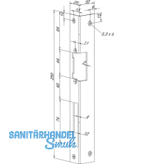 Winkelschlieblech IW eckig, rechts, 25x32x250x2 mm, Stahl verzinkt (--06640-05)