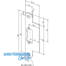 Lappenschlieblech kurz LAP kurz, 53A35-01, Edelstahl