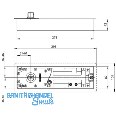 Bodentrschlieer GEZE TS 500 NV, EN 1-4 mit Feststellung