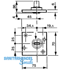 Drehlager GEZE TS 500/550 flachkonisch, Stahl verzinkt
