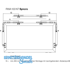 GEZE RWA 100 NT mit E250/ Hub 300 mm, Aluminium wei RAL 9016