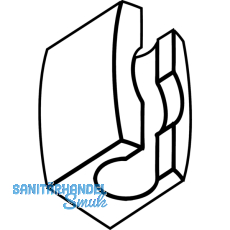 Stangenfhrung fr Schubstange OL 90 N, Kunststoff wei