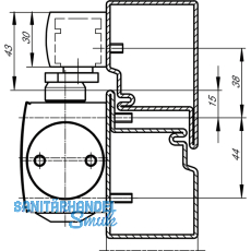 Gleitschiene ohne Feststellung, TS 3000/5000, wei RAL 9016
